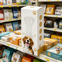 Boîte d'emballage en carton découpée sur mesure, avec finition brillante, pour les gadgets à mâcher pour chiens