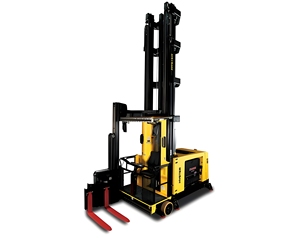 3-way Electric Pallet Stacker Stand-up <strong>Operation</strong>/ride-on <strong>Operation</strong> Forklift With 180 Degree Rotation Side <strong>Shift</strong> Forks - Product Image 4