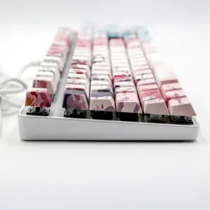 Capuchons de clavier en PBT personnalisés, vente en gros, capuchons de clavier mécaniques blancs, capuchons de clavier à Sublimation 3D