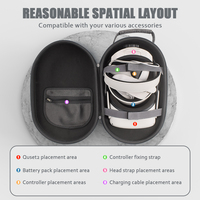 Étui de transport rigide Compatible avec OQ- 2 Basic/Elite Version VR casque de jeu et contrôleurs tactiles accessoires