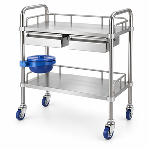 Estación de Procedimientos Médicos para Carro Médico de Acero Inoxidable con Ruedas para Salas de Tratamiento Hospitalario - Product Image 3