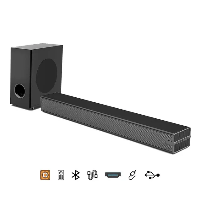 High Quality Electronic Speaker Music System 2.1CH Soundbar With Wired Subwoofer for Home
