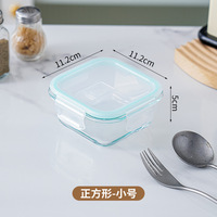 Boîte à lunch en verre hermétique avec couvercles verrouillables Four à micro-ondes Congélateur Passe au lave-vaisselle-Récipient alimentaire
