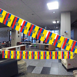 Fabricante al por mayor de banderines de bandera de Ecuador con tamaño <span class=keywords><strong>y</strong></span> patrón personalizados para decoraciones - Product Image 4