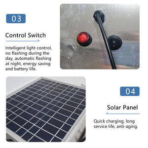 Plaque en aluminium avec impression UV personnalisable 3M EGP Film réfléchissant cercle <span class=keywords><strong>rond</strong></span>-<span class=keywords><strong>point</strong></span> route solaire LED clignotante panneaux de signalisation - Product Image 3