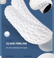 Semelles de sport en latex 4D super douces, haute élasticité, coussinets anti-douleur, désodorisants, soutien de la voûte plantaire, semelles de course, semelles intérieures pour pieds
