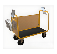 Chariot pliable industriel de chariot à main avec le conteneur durable de fil de conception empilable pour le stockage d'entrepôt