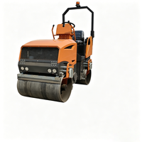 Compacteur routier à double tambour Bomag 2 tonnes à patins de mouton, bulldozer vibrant à roue unique 6/8 tonnes avec pneus en caoutchouc