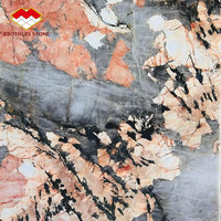 Dalle de marbre en quartzite translucide naturel Patagonia Pandora pour crédence, mur d'arrière-plan rétroéclairé, plan de travail de cuisine et escalier