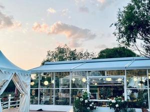 เต็นท์แก้วติดผนังสำหรับงานแต่งงานเต็นท์งานปาร์ตี้ทำจากอลูมิเนียมอัลลอยด์ขนาดตามสั่ง - Product Image 5