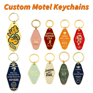 Llaveros de Motel Vintage Personalizados OEM/ODM, Llaveros Retro de Metal Esmaltado con Etiqueta de Habitación de Hotel para Bolsos y Llaves - Product Image 5