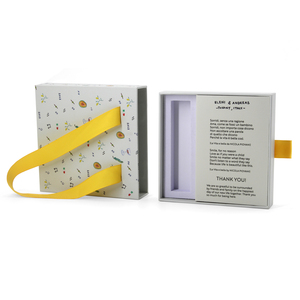 Biểu tượng tùy chỉnh mạnh mẽ cứng nhắc bao bì các tông Ngăn kéo trượt hộp giấy vận chuyển đồng hồ quà tặng ruy băng dập/dập nổi - Product Image 5