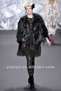 Abrigo de piel de cordero de cabra auténtica a la moda para mujer YR499 acepta chaqueta de piel de oveja personalizada - Product Image 5