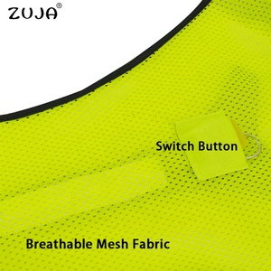 ZUJA — <span class=keywords><strong>gilet</strong></span> réfléchissant à <span class=keywords><strong>LED</strong></span> Flash, sécurité de conduite pour la nuit, cyclisme, activités de plein air, lumineuse, 360 - Product Image 3