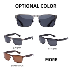 Металлические Квадратные Солнцезащитные очки, поляризованные очки для вождения и путешествий, модные очки для ношения с защитой от УФ-9830 - Product Image 5