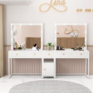 K Easy Assemble Cosmetics Dressing <b>Table</b> Dressing <b>Table</b> Classic Vanity <b>Table</b> With Led Light Makeup <b>Mirror</b> - Product Image 3