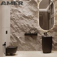 Nouvelle Arrivée Pilier Panneau Pierre Colonne Wraps Décoratif Artificiel 3d Pu Faux Pu Rock Placage Pierre Panneaux Muraux