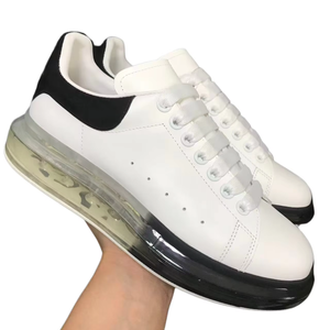 Top Fashion Designer Brand Knitted Upper Sports Shoes-new Style Transparent Thick-soled High-arched air Cushion Walking Shoes - Product Image 1