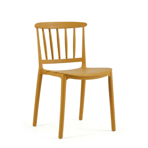 Plastic Modern Armless Dining <b>Chair</b> with Slatted <b>Back</b> for Restaurant Hotel Home Dining Rooms - Product Image 1