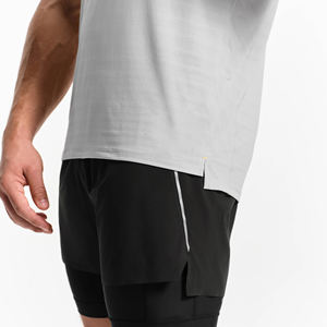 Camiseta Deportiva de Manga Corta para Hombre, Corte Ajustado, Spandex/Poliéster, Impresión por Sublimación con Logotipo Frontal, Secado Rápido, Verano, MOQ Bajo - Product Image 5