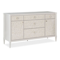 Commode de luxe personnalisée de style européen et américain avec incrustations de nacre et coiffeuse en bois massif pour la décoration de chambre