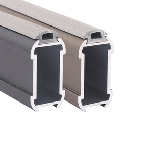 Tiges de passage de vêtements de vestiaire en zinc et aluminium horizontal silencieux carré épaissi tiges de suspension de garde-robe de finition chromée - Product Image 3