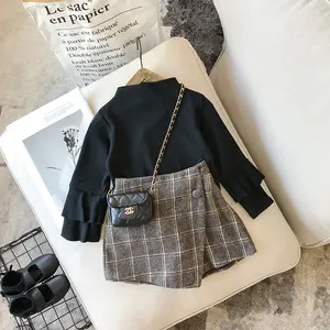 Top Leader 2019 Autumn olde baby girls Plaid Skirt Fashion Elastic Waist Children Shorts Clothing Kids Skirts For Girls 2-7T