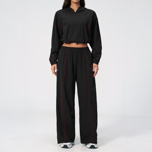 <strong>Women</strong> Outdoor Sun-Protection <strong>Sports</strong> Clothes Suit Hooded Jacket &amp; Wide-Leg <strong>Trousers</strong> Climb Cycling Wear Fitness Yoga Suit - Product Image 2