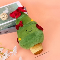 Grosir Gantungan Kunci Bulat Natal Lucu Boneka Hiasan Bola 4 Inci Lembut Kawaii Hadiah Anak OEM