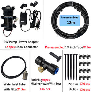 Fai da te 8/10/15/20M sistema di raffreddamento a nebulizzazione a bassa pressione Kit spruzzatore di raffreddamento ad acqua con ugello in ottone per serra da giardino - Product Image 2