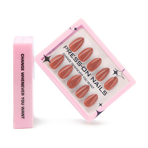 30 piezas nueva moda al por mayor <span class=keywords><strong>uñas</strong></span> postizas simples de Color sólido acrílico <span class=keywords><strong>uñas</strong></span> postizas personalizadas de alta calidad prensa en las <span class=keywords><strong>uñas</strong></span> - Product Image 4