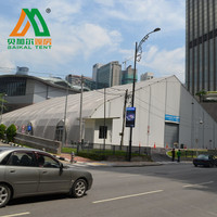 Tente de réception rectangulaire permanente en PVC avec structure en aluminium robuste pour les expositions musicales, les événements sportifs