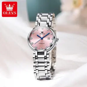 OLEVS 5575 wrist Luxury box Crystal Diamond Rose Gold Ladies Wrist Watches Bracelet Female Clock Gift Quartz Woman Watch