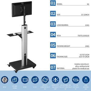 Ergonomic Chiều cao có thể điều chỉnh ngồi đứng PC máy tính di động máy trạm giỏ hàng có thể tùy chỉnh màn hình kép chủ sở hữu - Product Image 3