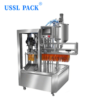 Machine de remplissage et de bouchage automatique de sachets à bec verseur RI-2A avec trémie de mélange en acier inoxydable pour boissons et sachets souples