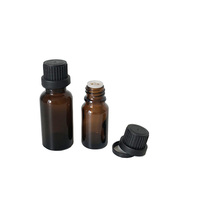 Bouteilles d'huile essentielle en verre ambré de 5 ml, 10 ml, 15 ml, 20 ml, 30 ml, 50 ml pour liquides avec bouchon noir