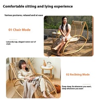 Fauteuil à bascule moderne en bois massif pour la maison, chaise inclinable de loisirs pour adultes, mobilier de salon paresseux pour balcon