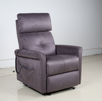 Fauteuil inclinable électrique en similicuir avec poche latérale pour personnes âgées, idéal pour le salon et la maison