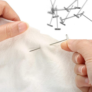 Alfileres de acero en forma de T y C curvados, juego mixto para confección de pelucas, bloqueo de prendas, tapicería y agujas de posicionamiento para manualidades. - Product Image 2