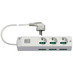 Power Strip 3 Outlets 17.5 Cm With Switch For Home Use - Product Image 1