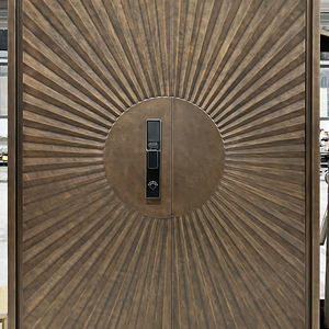 ประตูบานสวิงแบบไร้กรอบเหล็กอะลูมิเนียมทันสมัยสำหรับอพาร์ทเมนต์และวิลล่า เปิดด้วยมือ ทนไฟและป้องกันการโจรกรรม - Product Image 5