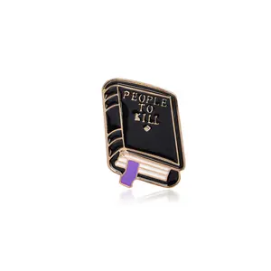 Wholesale Custom Reading Fairy Tale Comic Book Lover Nerd Lapel Pin Badge Metal Trading Enamel Bookish Pin