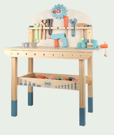 Early Education Kindergarten Interaction Pretend Play Multifunctional Tool Table Kids Wooden Toy Tool Set