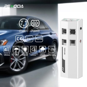 Chargeur EV sans fil à double prise 22 kW, chargeur commercial, station de recharge pour véhicules AC au sol, compatible OCPP - Product Image 2