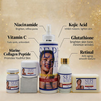 Ensemble de soins de la peau avancés SEPI White, éclaircit et unifie visiblement le teint, atténue les taches brunes et le mélasma pour les peaux foncées, vente en gros