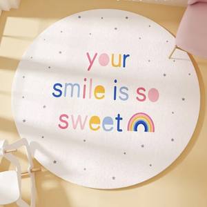 Tappeto Rotondo Moderno per Camera dei Bambini, Facile da Pulire, con Simpatici Disegni Cartoon, Perfetto come Tappetino per Studio e Lettura - Product Image 4