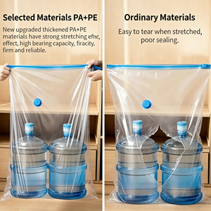 Transparent Vacuum Storage <b>Bags</b> <b>Compression</b> Organizer Pouches for Clothes Blankets Bedding Home Travel - Product Image 6