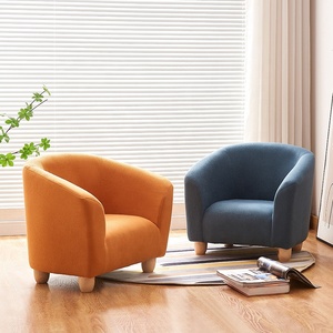 <span class=keywords><strong>Divano</strong></span> Moderno Minimalista per Bambini in Legno Massello e Tessuto <span class=keywords><strong>con</strong></span> Cuscini Morbidi per Camera da Letto e Hotel, Set <span class=keywords><strong>Divano</strong></span> per Soggiorno e Bambini - Product Image 3