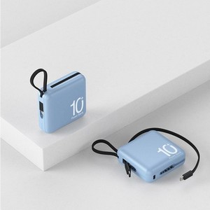 Wholesale Custom <b>Mini</b> Rechargeable Portable Power Bank 10000mAh with Type-C Cable for Smartphones - Product Image 4