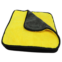Serviette en microfibre épaisse pour voiture 500-1200 g/m², chiffon pour voiture 40x40, chiffon de nettoyage en microfibre peluche, chiffon en microfibre personnalisé pour voiture